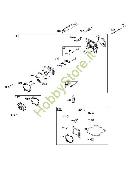 H - GRUPPO TESTATA CILINDRO B&S - 09 €¦ 09P602-0124-H1 brand Stihl